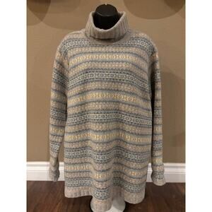 Women's Vintage Brooks Brothers Lambswool Fair Isle Sweater 1818 Hong Kong